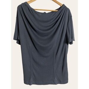 Louis Vuitton Draped Blue Tie Blouse Size M